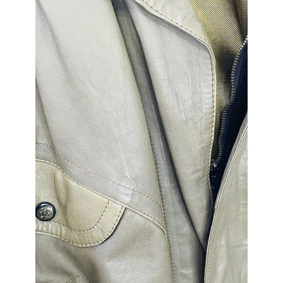 VTG Leather Shop Flight Bomber Jacket Small Brown Istanbul‎ Military Coa - Picture 6 of 11